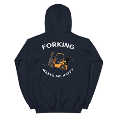 Forklift Ninja Forking Makes Me Happy GW Unisex Hoodie