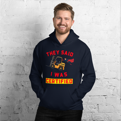 Forklift Superhero Forklift Certified GR Unisex Hoodie