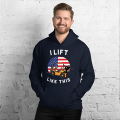 American Forklift Ninja I Lift Like This GW Unisex Hoodie