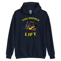 Forklift Ninja You Should Lift GY Unisex Hoodie