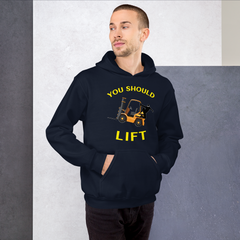 Forklift Ninja You Should Lift GY Unisex Hoodie