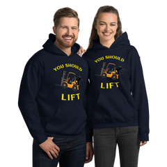 Forklift Ninja You Should Lift GY Unisex Hoodie