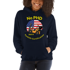 American Forklift Ninja No PHD Just A Forklift Certification GY Unisex Hoodie