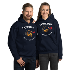 Forklift Superhero Forking Makes Me Happy GW Unisex Hoodie