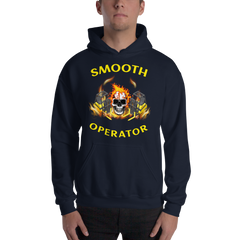 Twin Forklift Skull in Flames Smooth Operator YY Unisex Hoodie