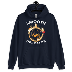 Forklift Superhero in Flames Smooth Operator GW Unisex Hoodie