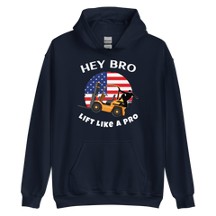 American Forklift Ninja, Hey Bro Lift Like a Pro GW Unisex Hoodie