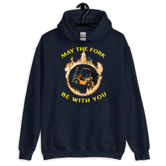 Forklift Ninja in Flames, May the Fork Be with You GY Unisex Hoodie