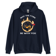 Forklift Superhero in Falame, May the Fork Be with You GW Unisex Hoodie