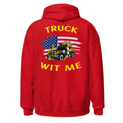 American Trucker Truck Wit Me BlkY Unisex Hoodie