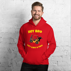 Forklift Ninja Hey Bro Lift Like a Pro GY Unisex Hoodie