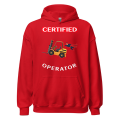 Forklift Superhero Certified Forklift Operator GW Unisex Hoodie