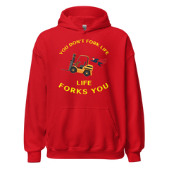 Forklift Superhero, You Don't Fork Life, Life Forks You GY Unisex Hoodie