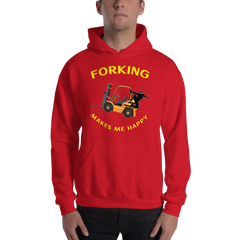 Forklift Ninja Forking Makes Me Happy GY Unisex Hoodie