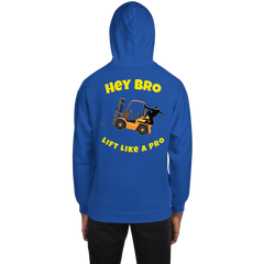 Forklift Ninja Hey Bro Lift Like a Pro GY Unisex Hoodie