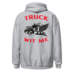 Angel Trucker Truck Wit Me BlkR Unisex Hoodie