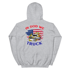 American Trucker in Flames In God We Truck RWB Unisex Hoodie