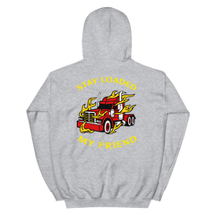 Trucker in Flames Stay Loaded My Friend RY Unisex Hoodie