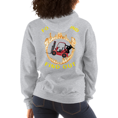 Forklift Ninja in Flames Fork Around Find Out RY Unisex Hoodie