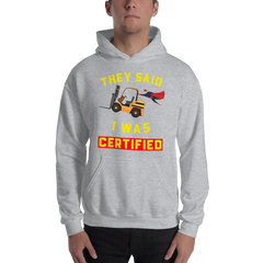 Forklift Superhero Forklift Certified GY Unisex Hoodie