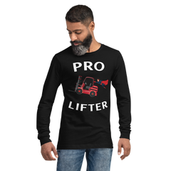 Forklift Superhero Pro Lifter RW Unisex Long Sleeve Tee