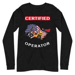 American Forklift Superhero Certified Forklift Operator GW Unisex Long Sleeve Tee