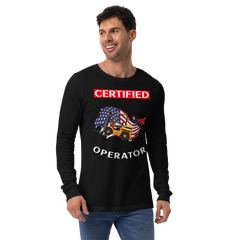 American Forklift Superhero Certified Forklift Operator GW Unisex Long Sleeve Tee