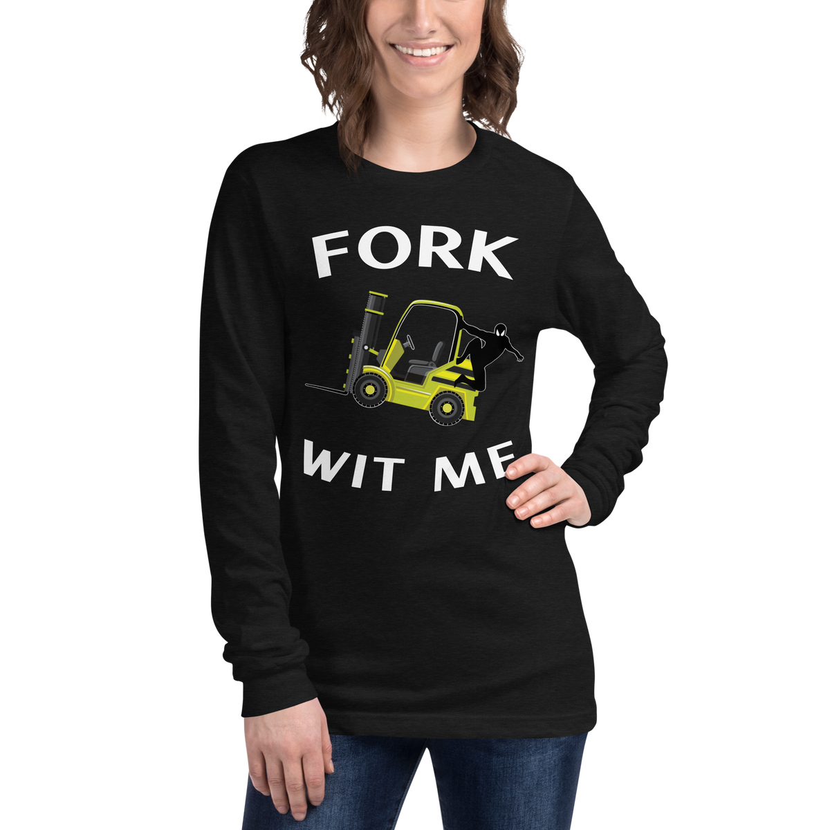 Forklift Ninja Fork Wit Me YW Unisex Long Sleeve Tee