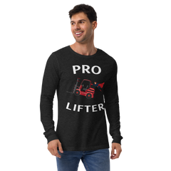 Forklift Superhero Pro Lifter RW Unisex Long Sleeve Tee