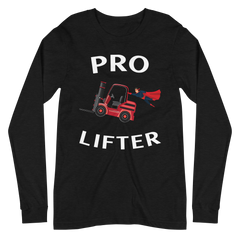 Forklift Superhero Pro Lifter RW Unisex Long Sleeve Tee