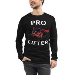 Forklift Superhero Pro Lifter RW Unisex Long Sleeve Tee