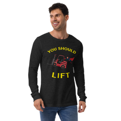 Forklift Superhero You Should Lift RY Unisex Long Sleeve Tee