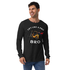 Forklift Superhero Lift Like a Pro Bro GW Unisex Long Sleeve Tee