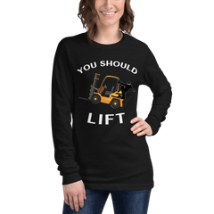 Forklift Ninja You Should Lift GW Unisex Long Sleeve Tee