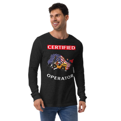 American Forklift Superhero Certified Forklift Operator GW Unisex Long Sleeve Tee