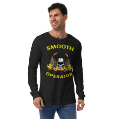 Twin Forklift Skull In Smooth Operator YY Unisex Long Sleeve Tee