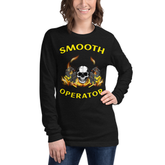 Twin Forklift Skull In Smooth Operator YY Unisex Long Sleeve Tee