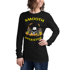 Twin Forklift Skull In Smooth Operator YY Unisex Long Sleeve Tee