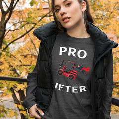 Forklift Superhero Pro Lifter RW Unisex Long Sleeve Tee