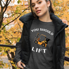 Forklift Ninja You Should Lift GW Unisex Long Sleeve Tee