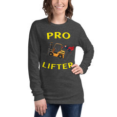 Forklift Superhero Pro Lifter GY Unisex Long Sleeve Tee