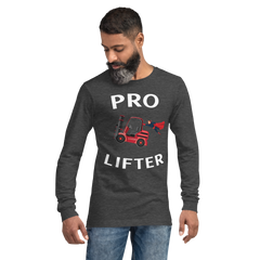 Forklift Superhero Pro Lifter RW Unisex Long Sleeve Tee