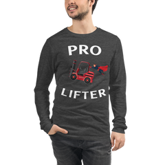 Forklift Superhero Pro Lifter RW Unisex Long Sleeve Tee