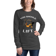 Forklift Ninja You Should Lift GW Unisex Long Sleeve Tee