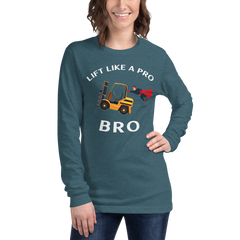 Forklift Superhero Lift Like a Pro Bro GW Unisex Long Sleeve Tee