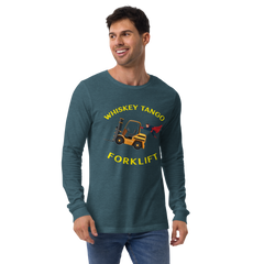 Forklift Superhero Whiskey Tango Forklift GY Unisex Long Sleeve Tee