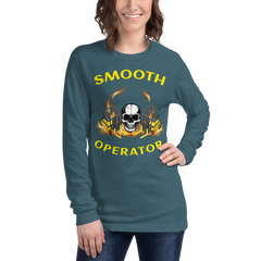 Twin Forklift Skull In Smooth Operator YY Unisex Long Sleeve Tee