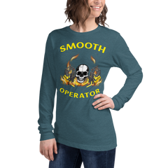 Twin Forklift Skull In Smooth Operator YY Unisex Long Sleeve Tee