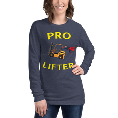 Forklift Superhero Pro Lifter GY Unisex Long Sleeve Tee