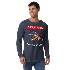 American Forklift Superhero Certified Forklift Operator GW Unisex Long Sleeve Tee